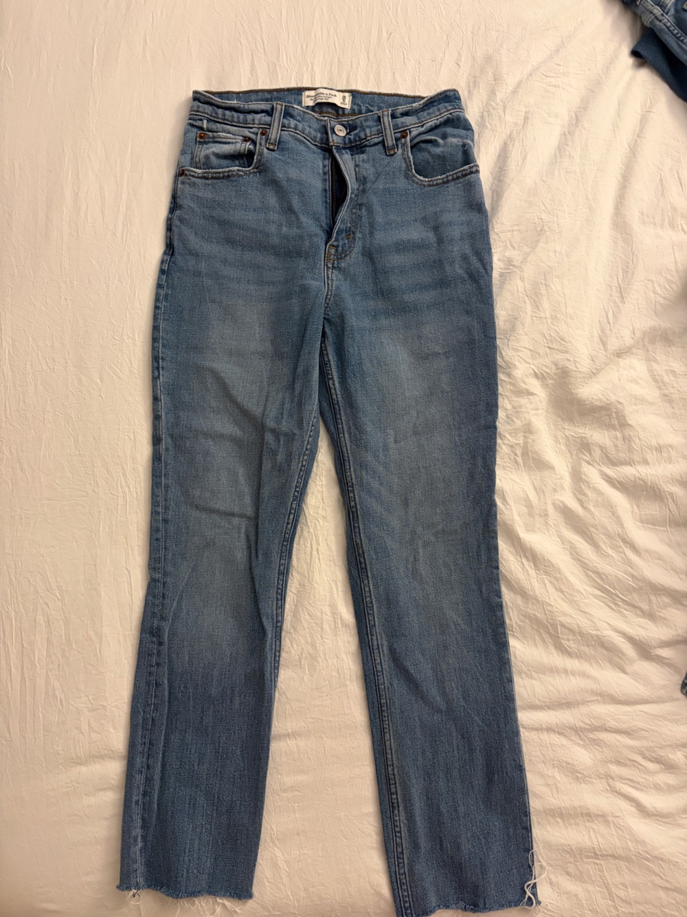 Abercrombie & Fitch Light Blue Straight-Leg Women's Jeans